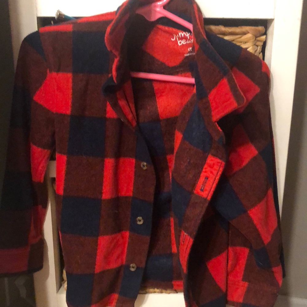 Jimmy Beans Red and Navy Plaid Jacket